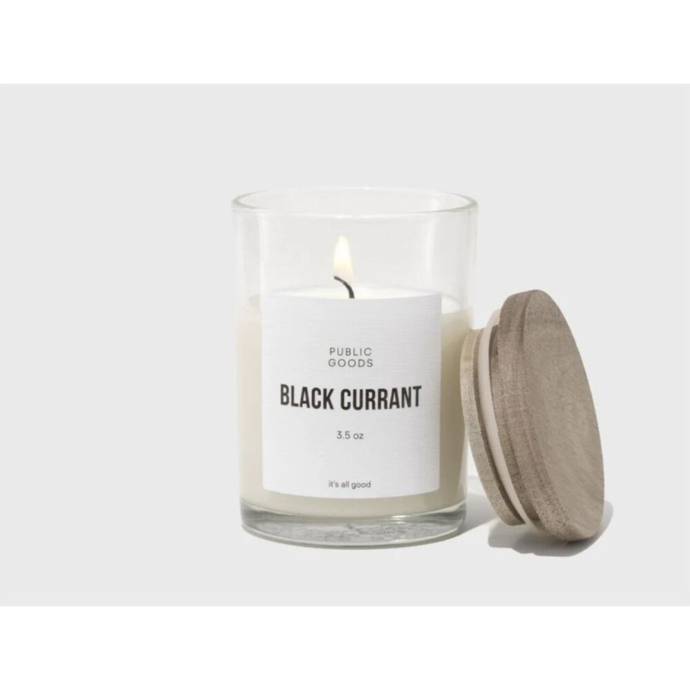 Public Goods Black Currant Scented Soy Candle 3.5 oz Eco-Friendly Vegan - Picture 3 of 6